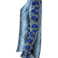 EQUIPMENT 100% Silk Blue Python Print Button-Down Shirt Size XS