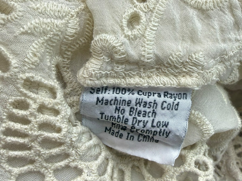 Johnny Was Ivory Embroidered Tunic Size L