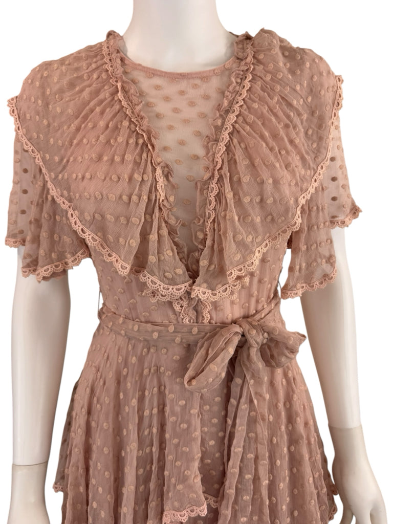 Spell Pink Layered Maxi Cocktail Dress Size XS