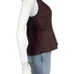 BCBGMAXAZRIA Burgundy Vegan Leather Blouse Size L