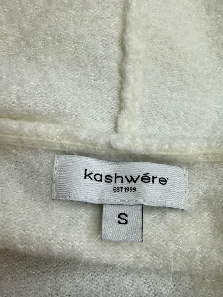 Kashwere Cream Hooded Zip Front Jacket Size S