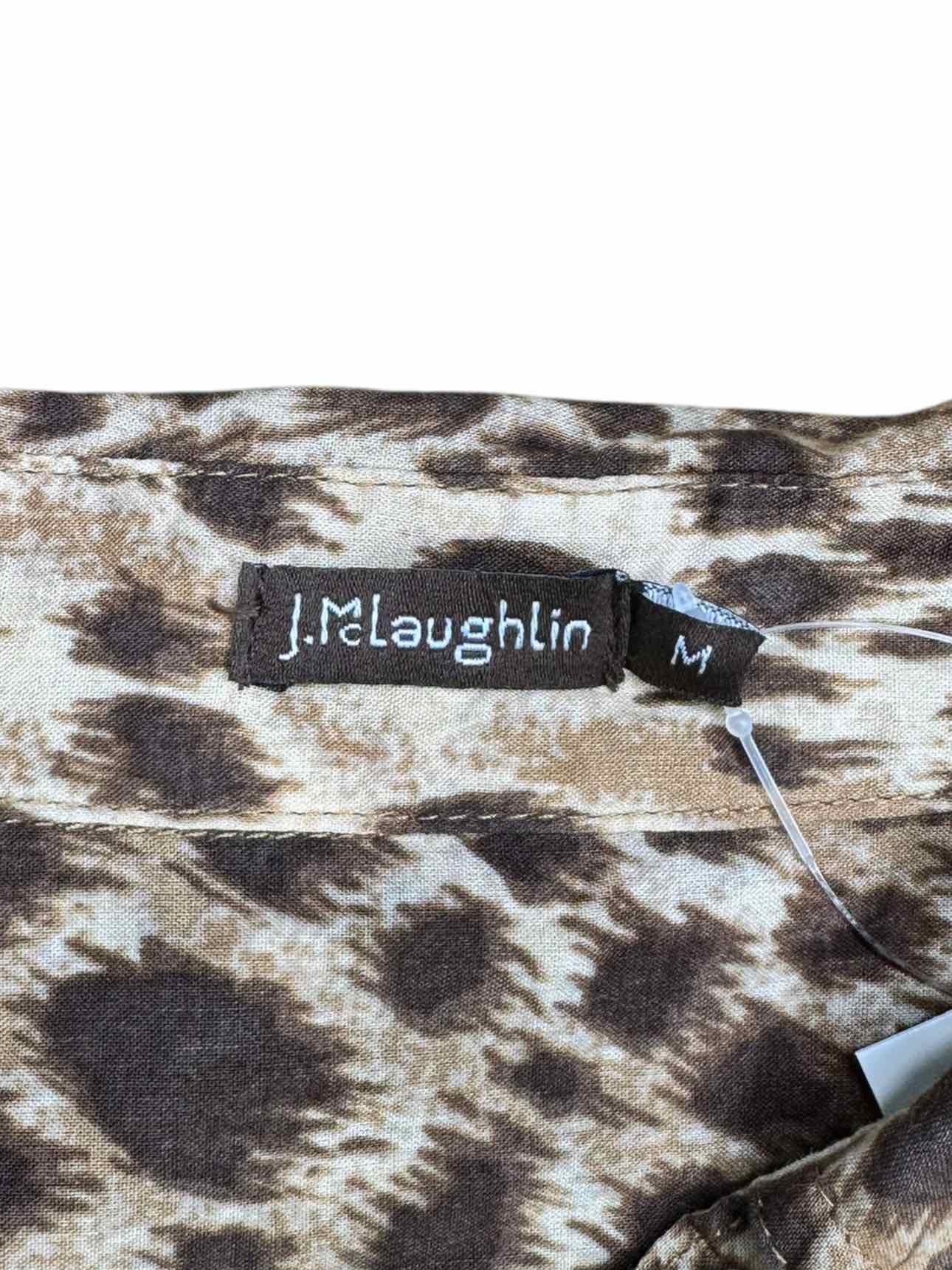 J. McLaughlin Leopard Print Button-Down Size M