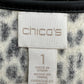 Chicos 100% Wool Cheetah Print Jacket Size M