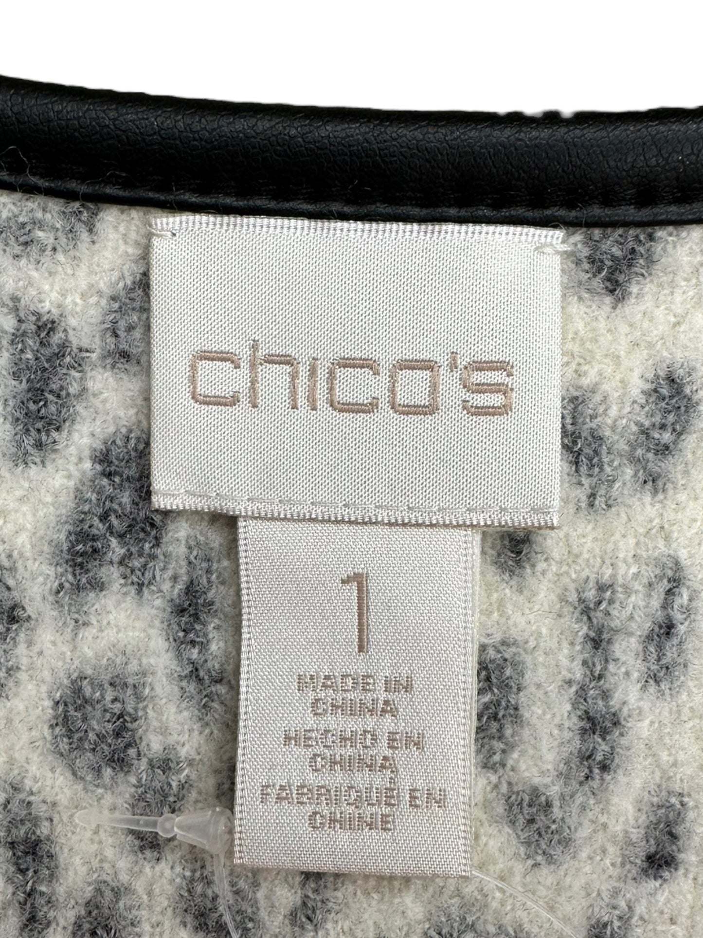 Chicos 100% Wool Cheetah Print Jacket Size M