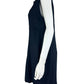 TAHARI Navy Linen Blend Shift Dress Size 14
