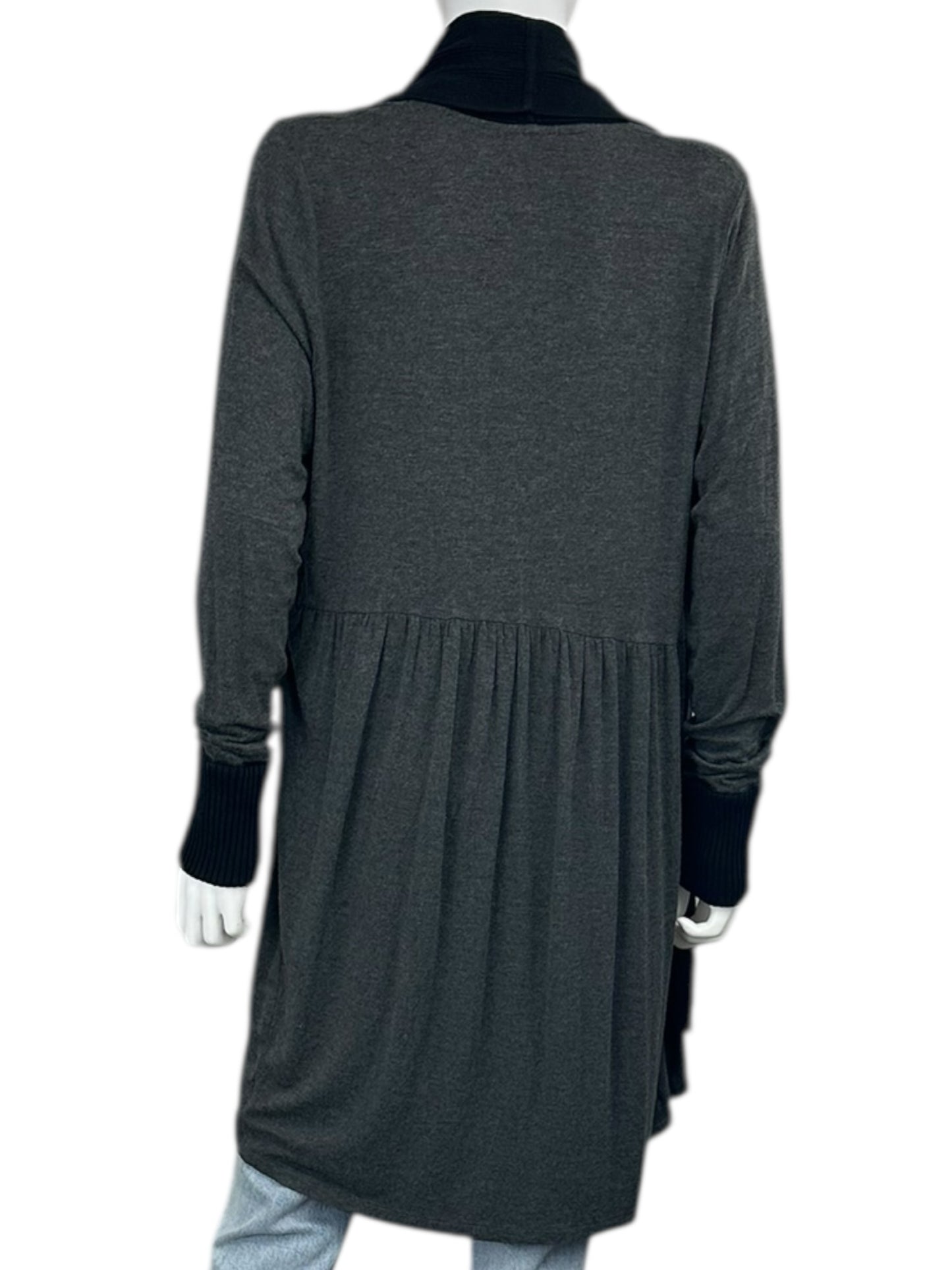 WHITE + WARREN Gray Knit Cardigan Size L