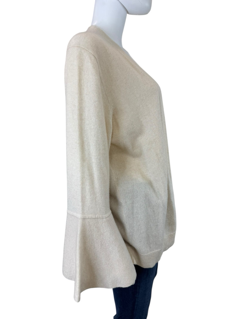 BANANA REPUBLIC Cream 100% Cashmere Sweater Cardigan Size L