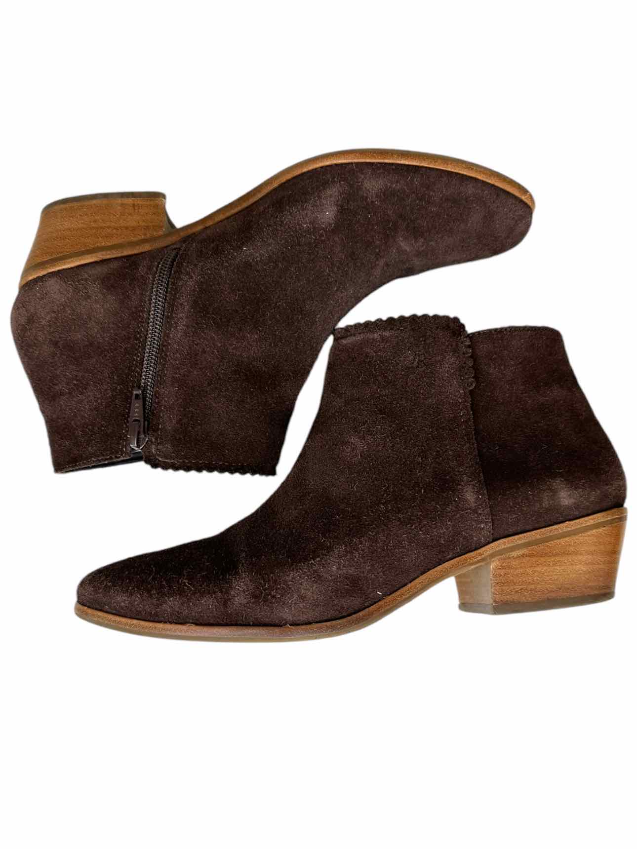 Jack Rogers Chocolate Brown Suede Bailee Booties Size 9