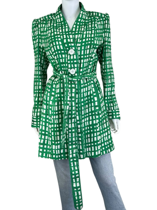cabi NWT Circuit Green Grid Jacket Size M