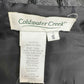 Coldwater Creek Black Leather Embroidered Jacket Size S