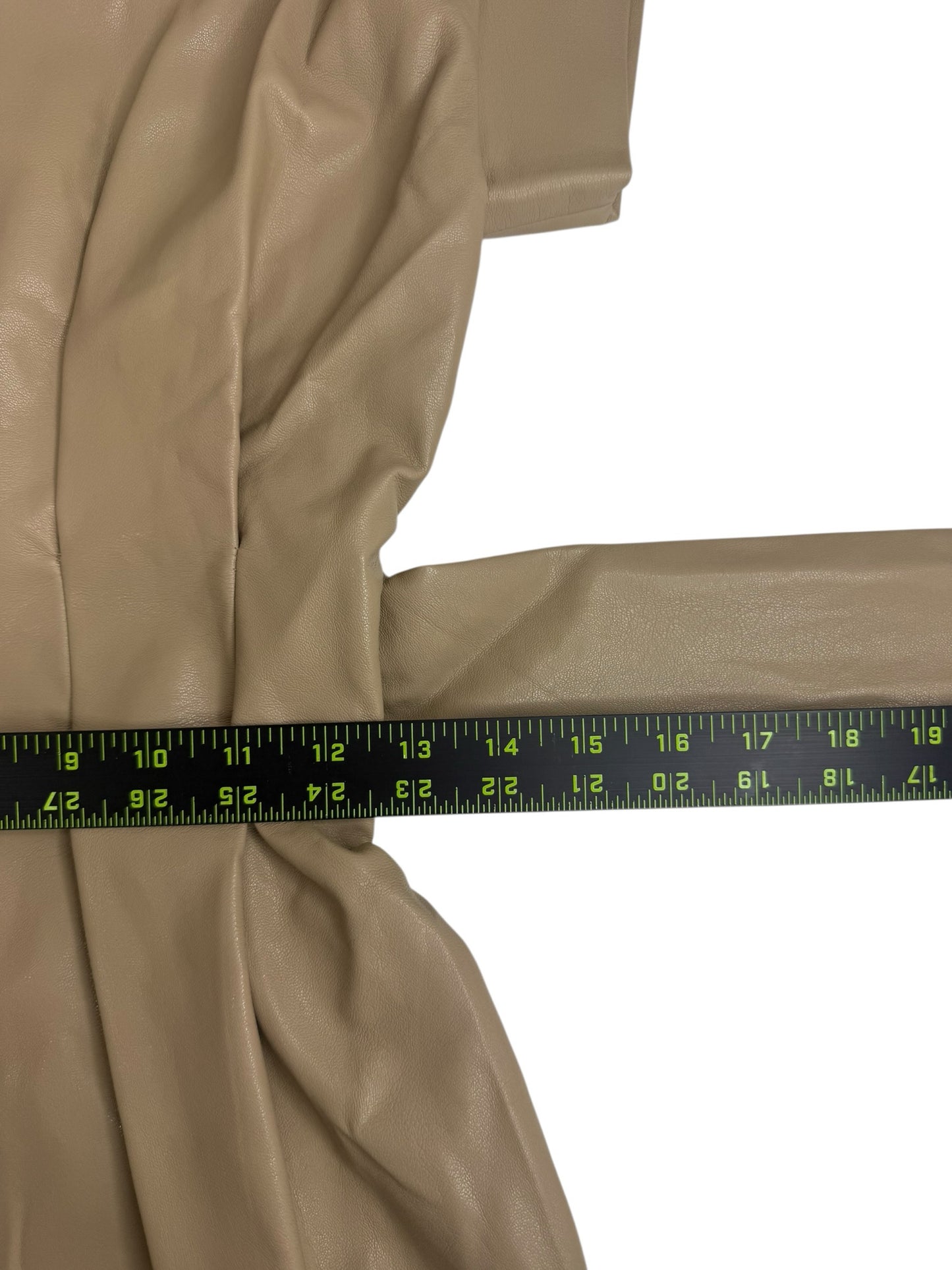 KARINA GRIMALDI Tan Leather Dress Size S