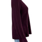 Talbots 100% Cashmere Merlot Ribbed Sweater Size M
