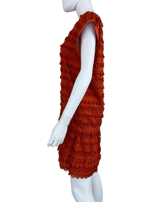 Marie Oliver Orange Herra Mini Dress Size M