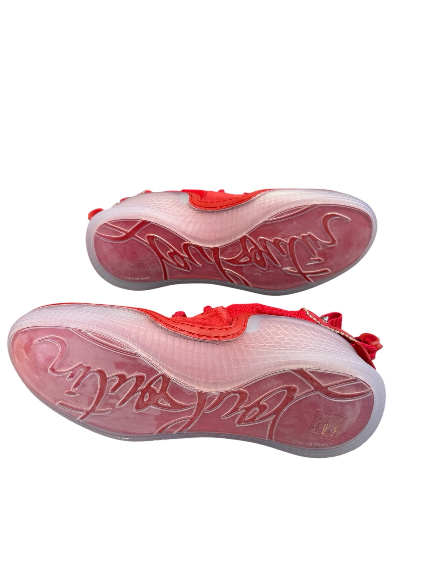 Christian Louboutin Red Arpoador Suede Sneakers Size 37