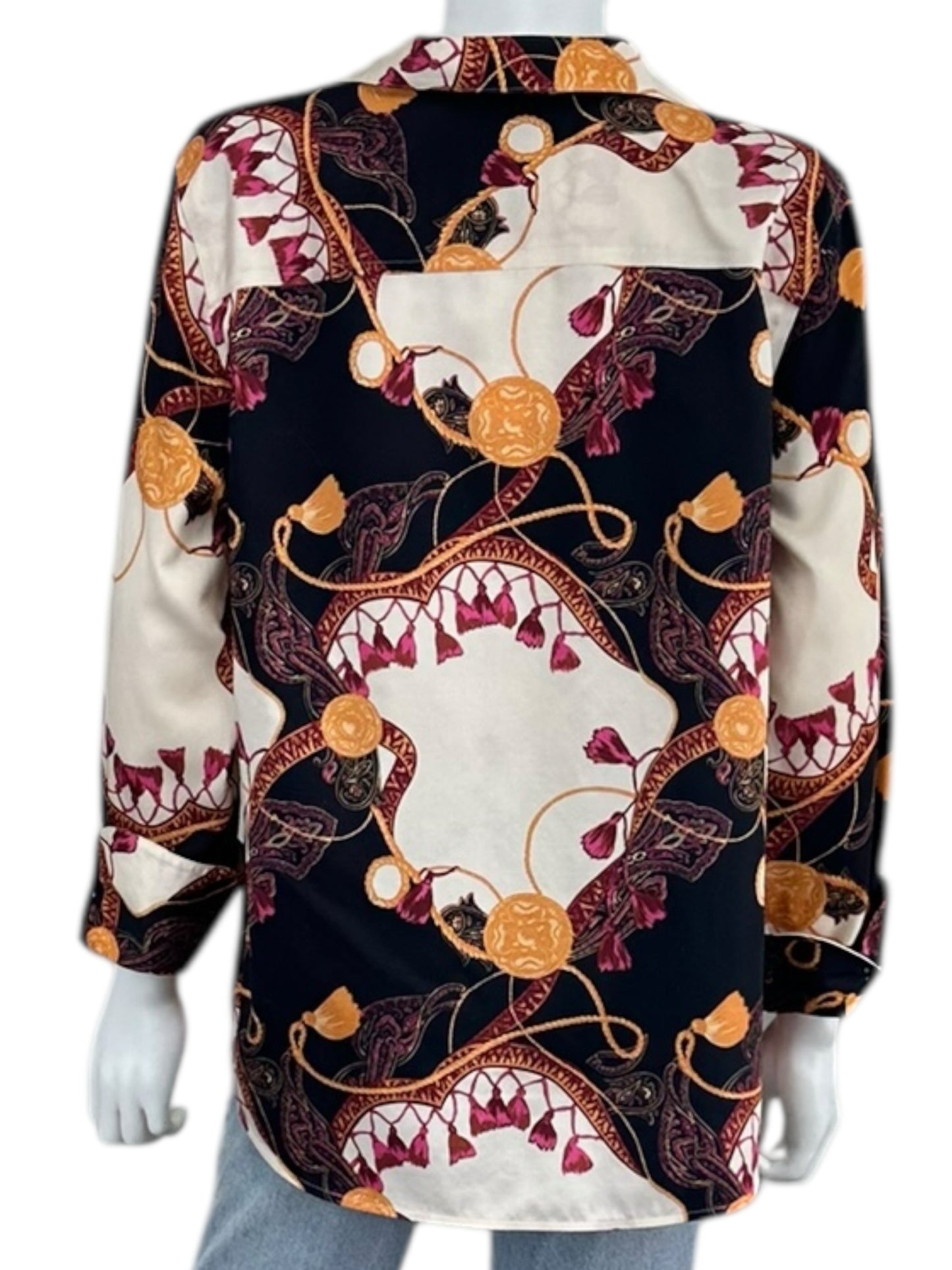 Chico's NWT Chic Status No Iron Button-down Shirt Size L