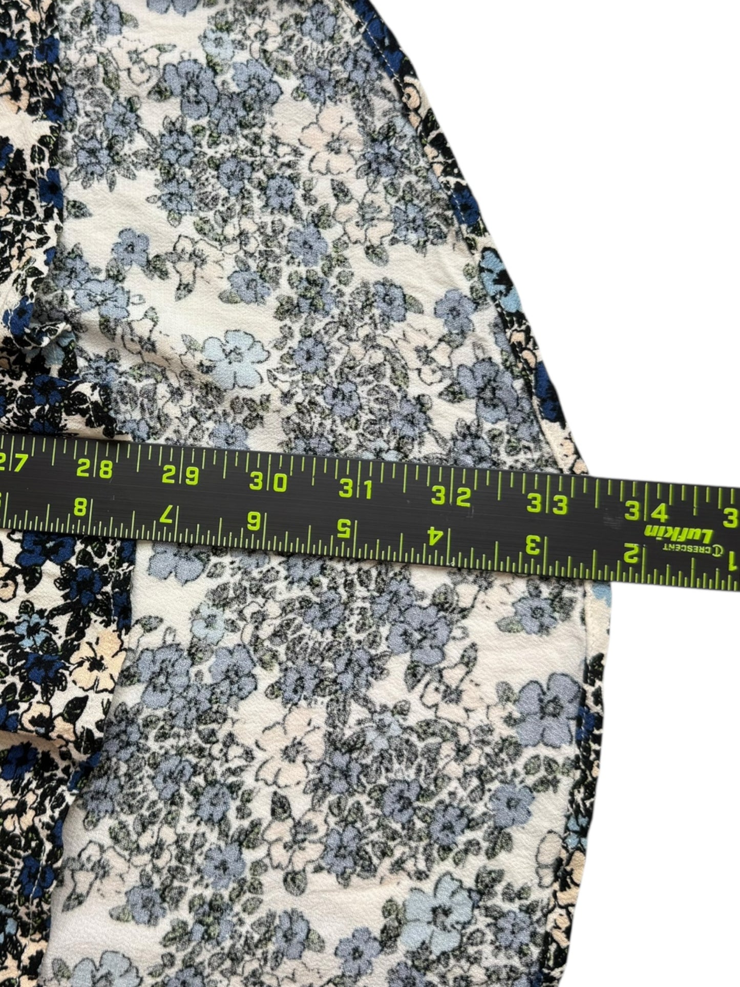 Free People Blue Floral Flowers in her Hair Tunic Size S