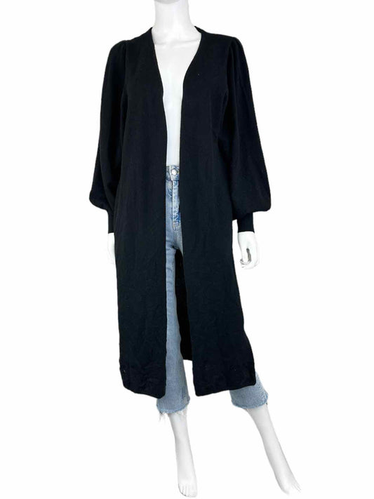 CRUSH Black 100% Cashmere Duster Cardigan Size