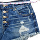 PISTOLA Distressed Denim Shorts Size S