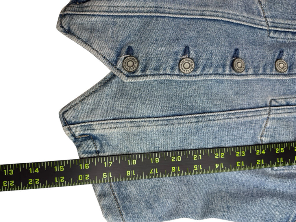 HIDDEN NWT Blue Fitted Denim Vest Size S
