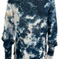 NWT young fabulous & broke Blue Tie Dye Blouse Size M