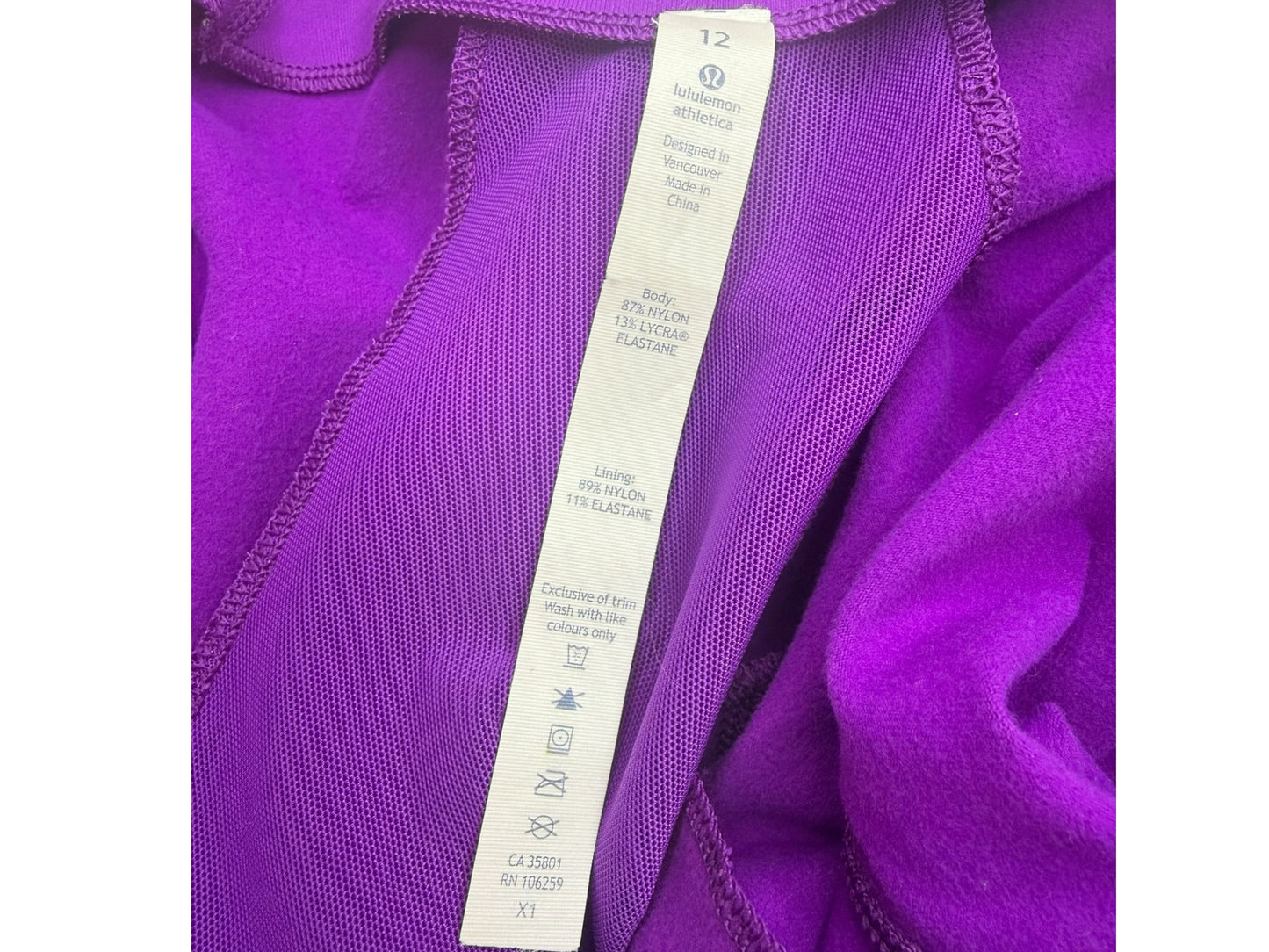 Lululemon Purple Define Jacket Active Outerwear Size 12