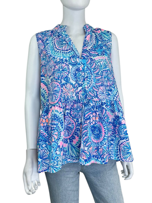 Lilly Pulitzer Paisley Print Blouse Size XL