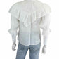 FRAME White Ruffle Blouse Size S