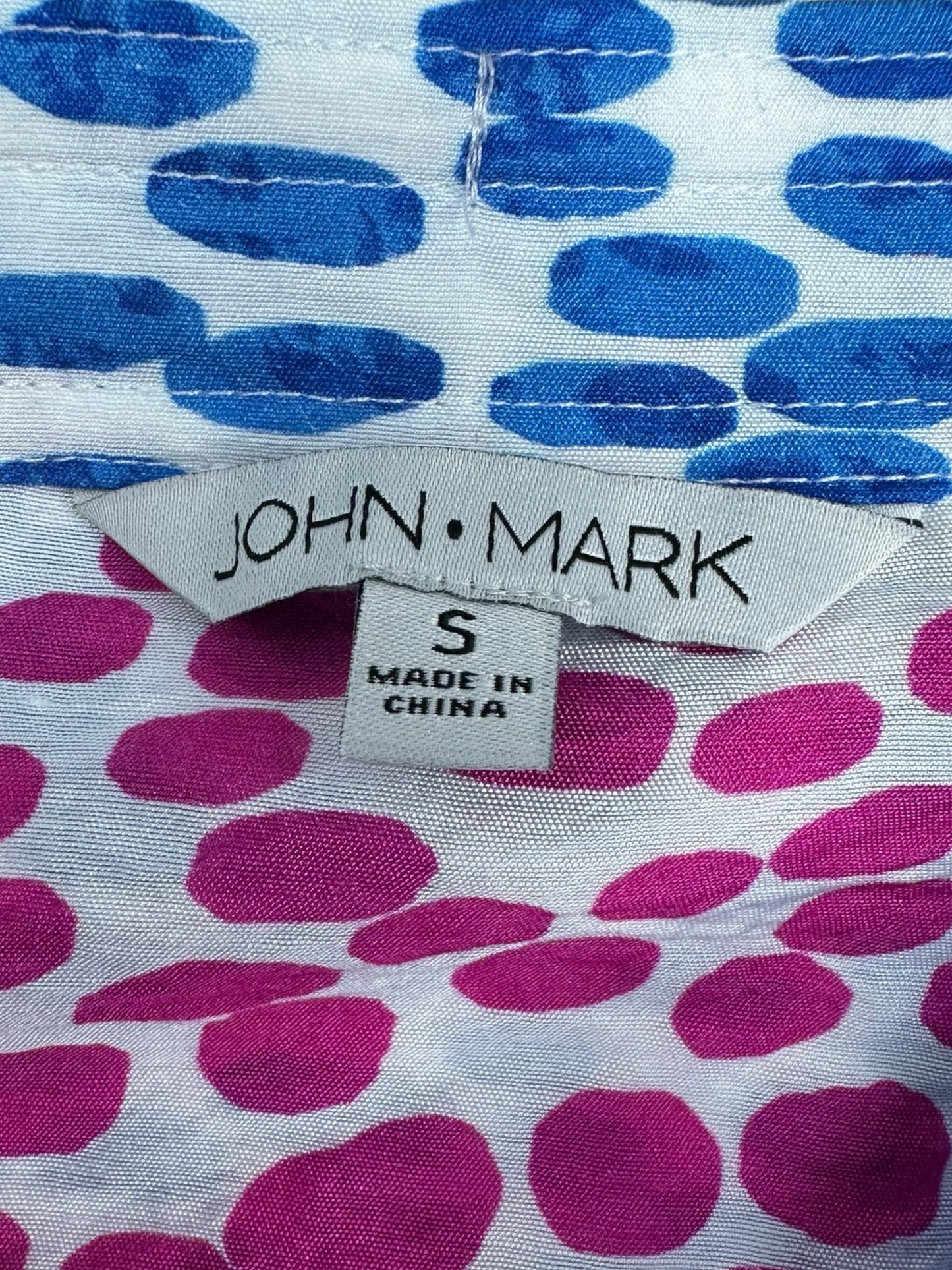 JOHN MARK NWT Color Block Button-Down Shirt Size S
