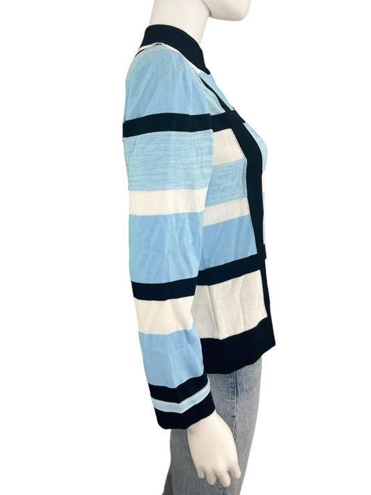 Ming Wang Striped Knit Jacket Size MP
