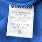 Monrow Blue Organic Cotton Knit Top Size S