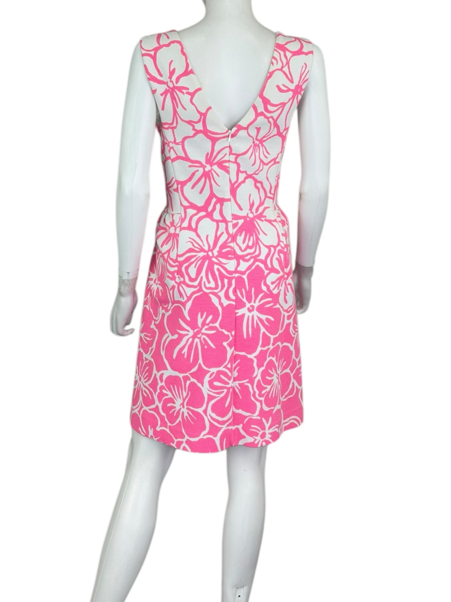 Lilly Pulitzer Pink and White Mini Dress Size XL