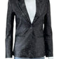 Fini Black Genuine Leather Studded Blazer Size XS