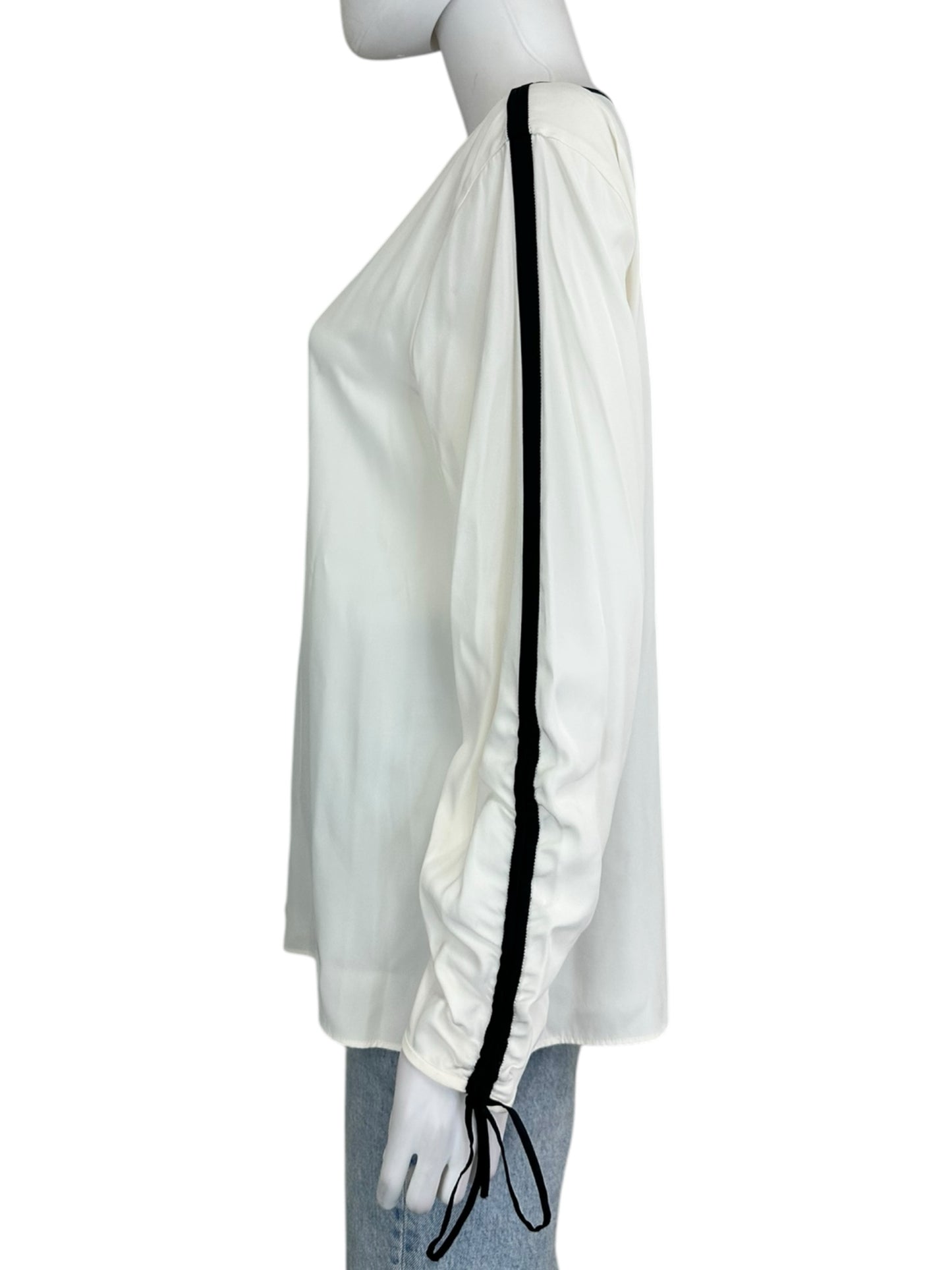 LAFAYETTE 148 NEW YORK Ivory 100% Silk Blouse Size M