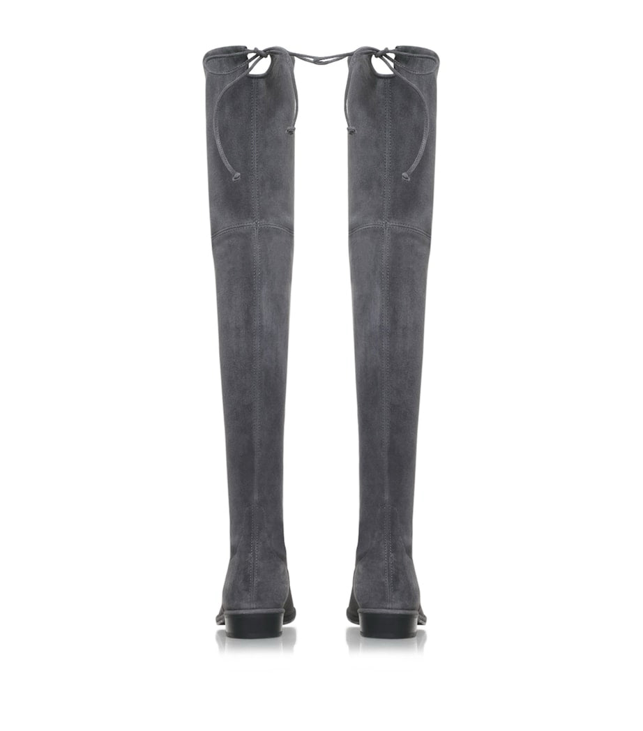 STUART WEITZMAN Gray Suede Lowland Over-The-Knee Boots Size 7.5