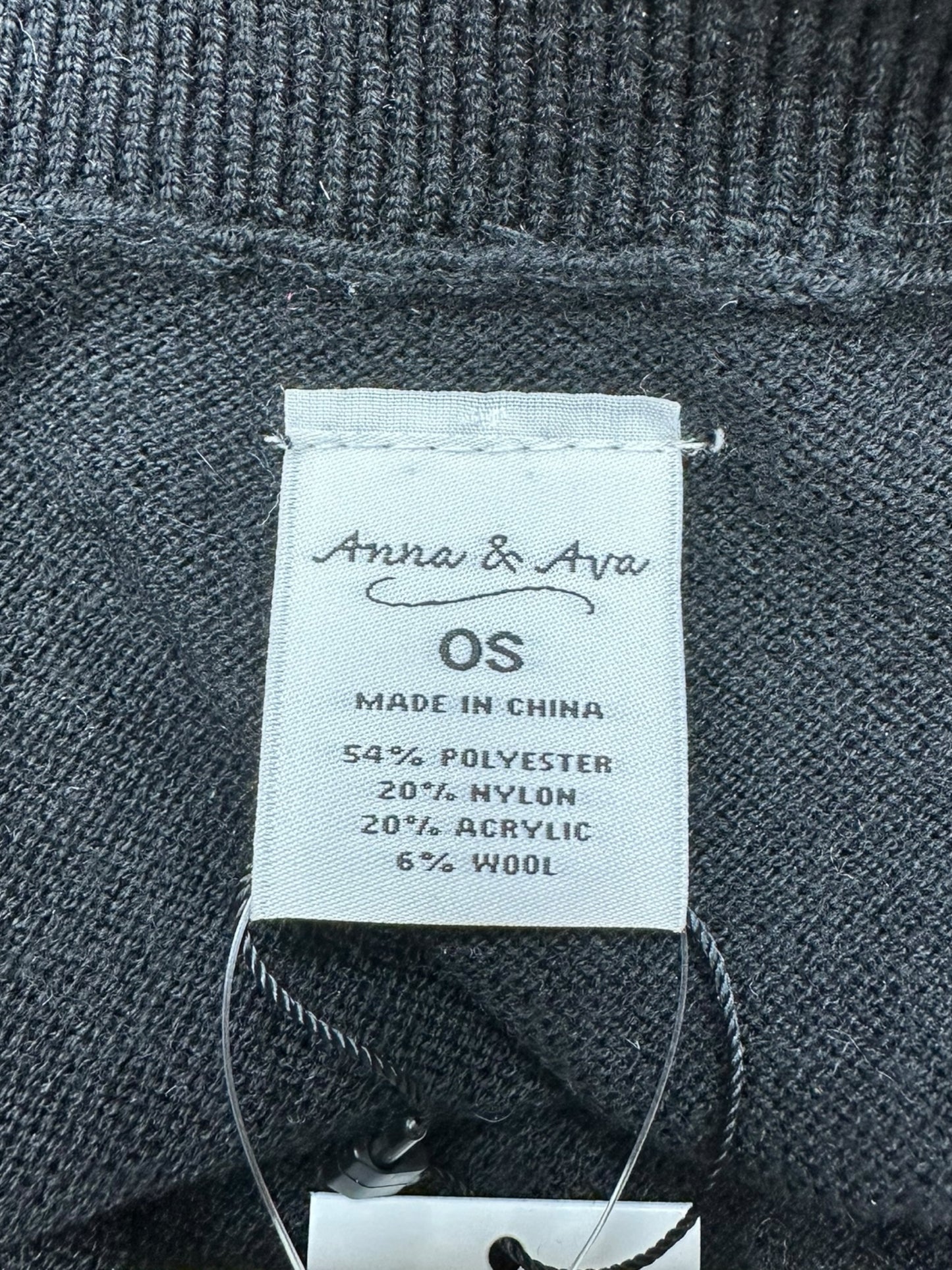 anna & ava Black Poncho/Shawl NWT Size O/S