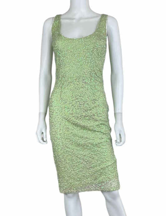 French Connection NWT Green Sequin Cocktail Dress Size 6