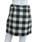 MILLY 100% Virgin Wool Black Plaid Skirt Size 2