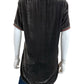 Johnny Was Gray Velvet Floral Embroidered Blouse Size S