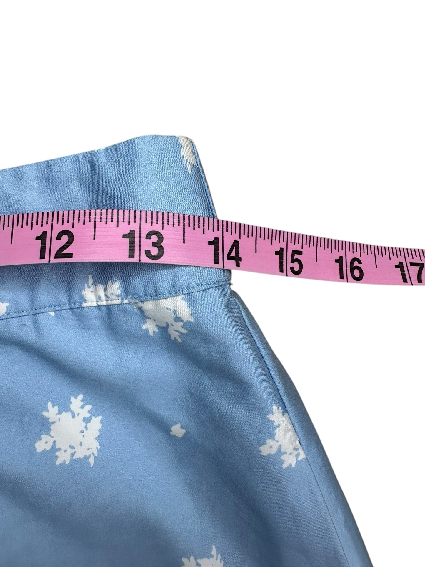 MASON'S DAUGHTER 100% Cotton Blue Polka Dot Maxi Skirt Size S