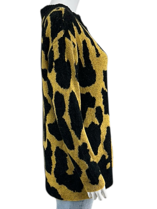 Sharon Young Leopard Tunic Sweater Size M