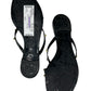VALENTINO Black Rockstud Rubber Slipper Size 38