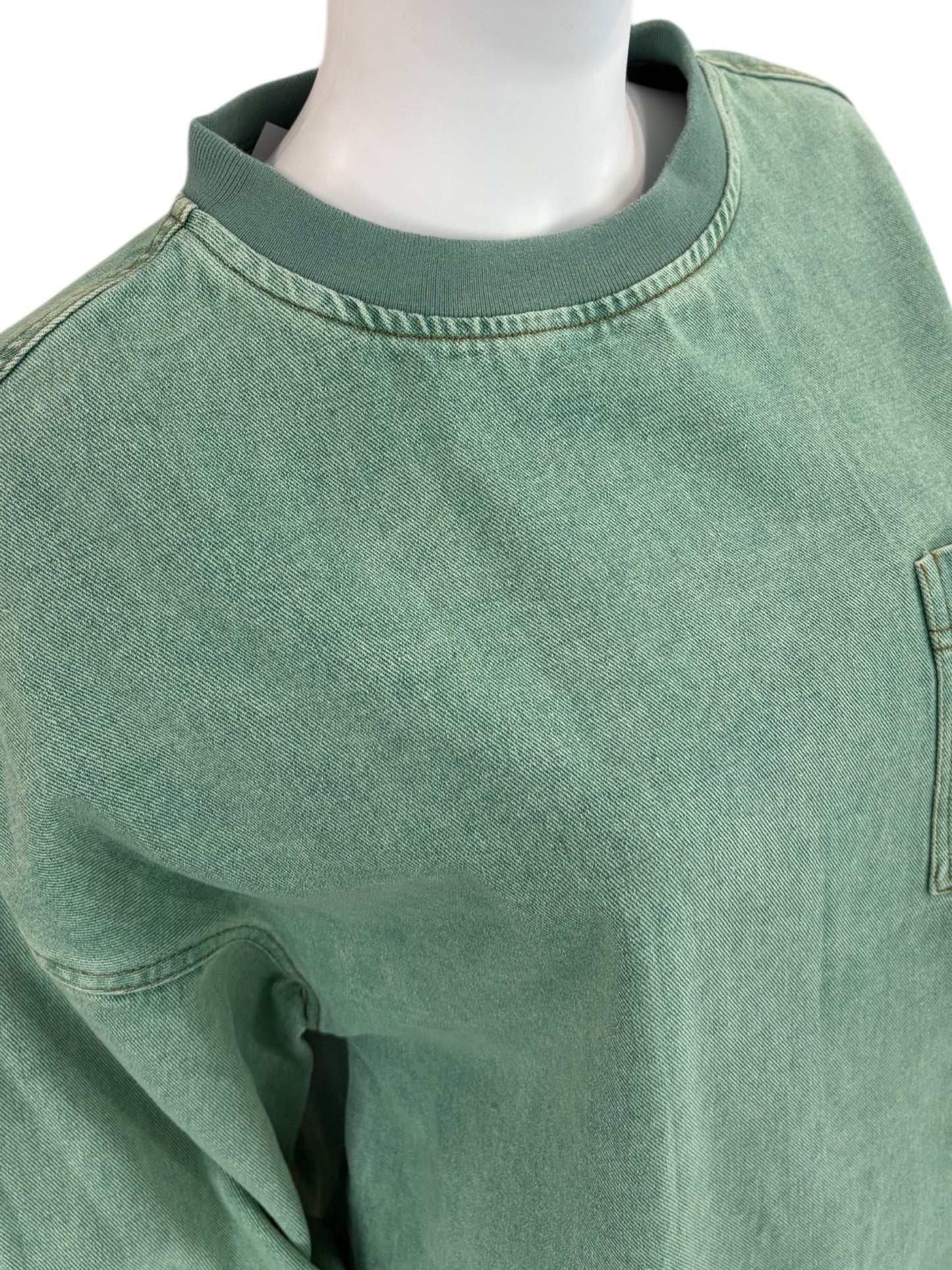 YOHERS NWT Green Oversized Pocket Frayed Hem Mini Dress Size S