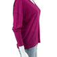 Gerard Deral Magenta 100% Wool V-neck Sweater Size 2