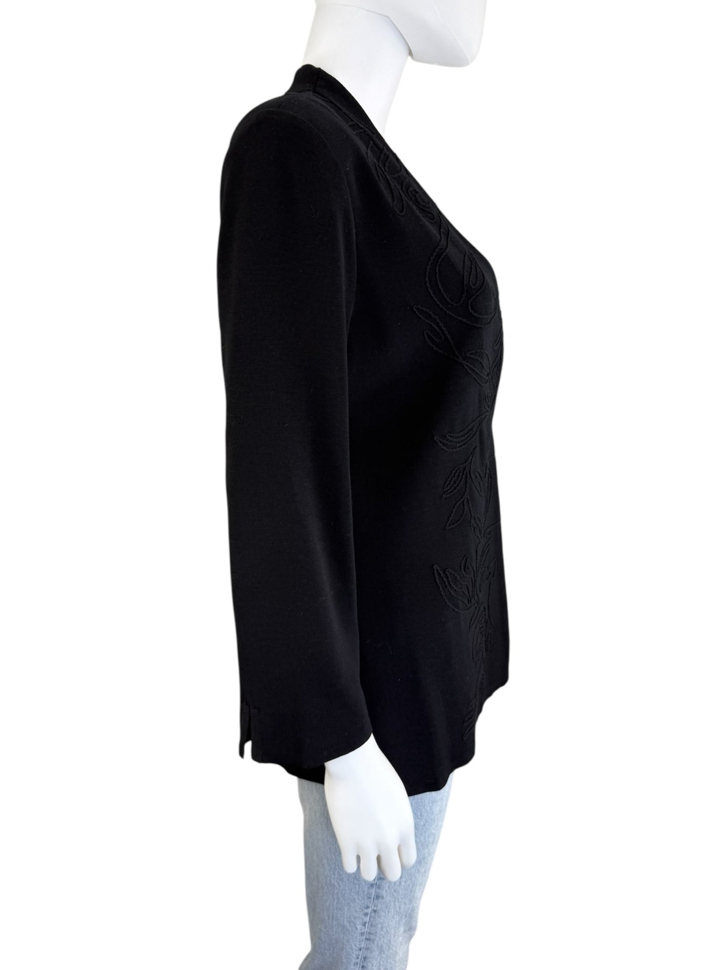 MISOOK Black Knit Dress Jacket Size S
