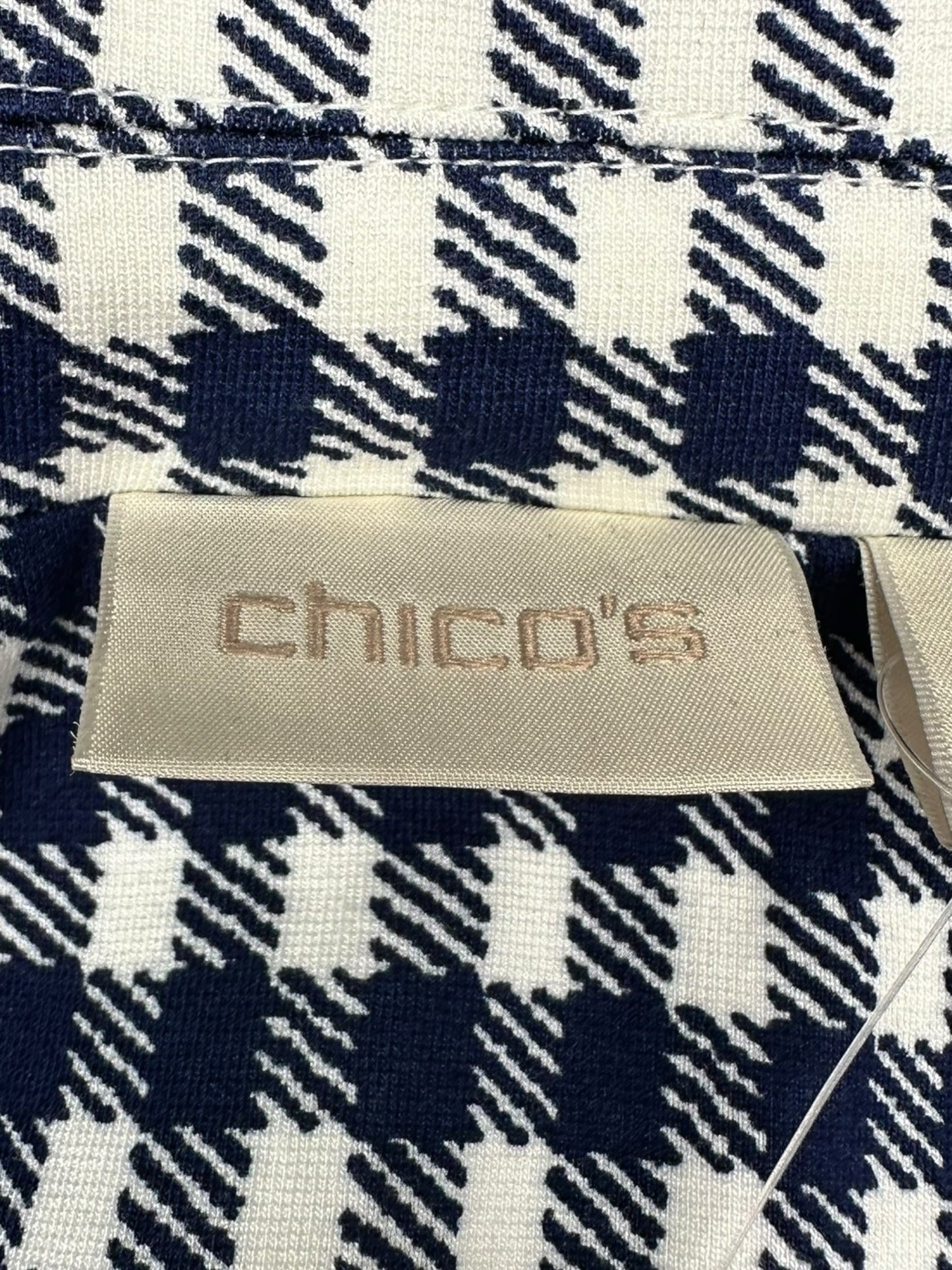 Chico NWT Navy Houndstooth Blazer Size M