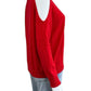 minnie rose Red 100% Cashmere Cold Shoulder Sweater Size S