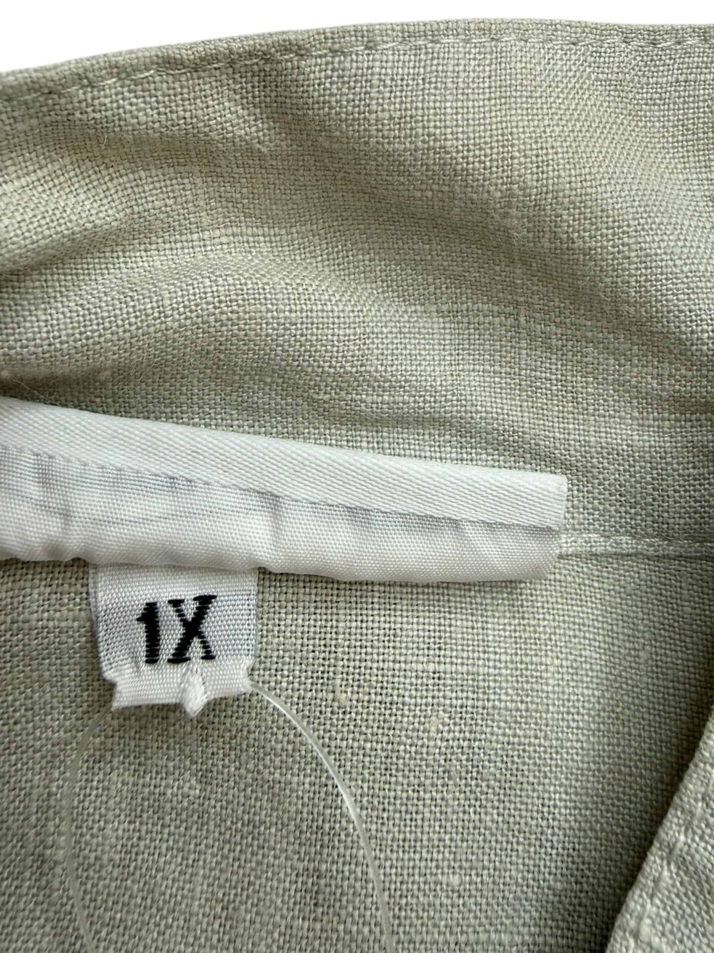 bryn walker Tan 100% Linen Jacket Size 1X