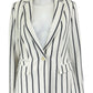Talbots NWT White & Navy Vertical Stripe Blazer Size 8