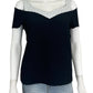 Joseph Ribkoff Black Cold Shoulder Blouse Size 12