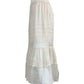 Spell Cream Organic Cotton Teodora Lace Midi Skirt Size S